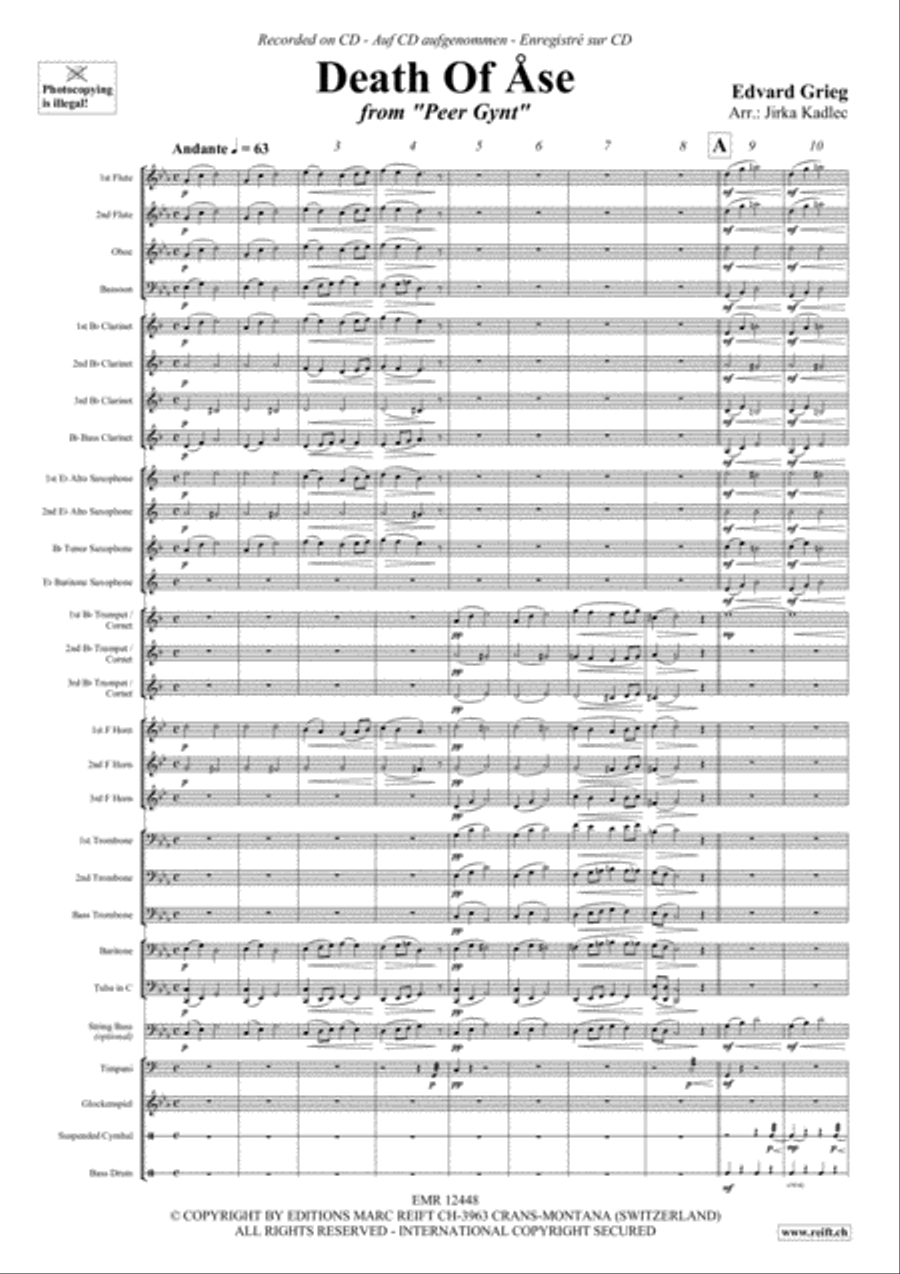 Death Of Ase Death Of Ase Concert Band scores gallery preview page 3