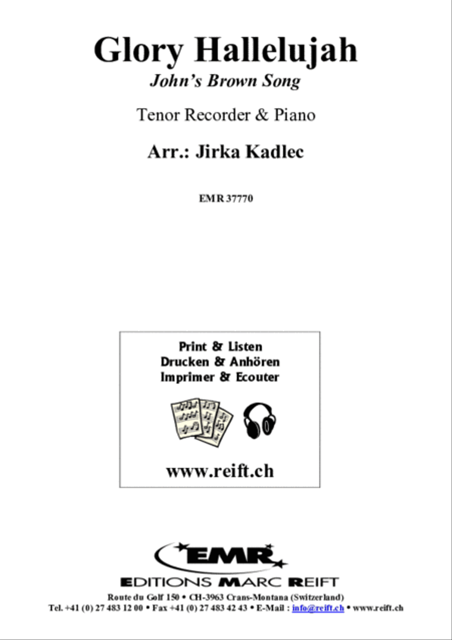 Glory Hallelujah Tenor Recorder scores gallery preview page 2