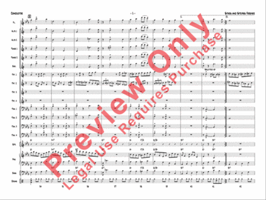 Stars and Stripes Forever Jazz Ensemble scores gallery preview page 9