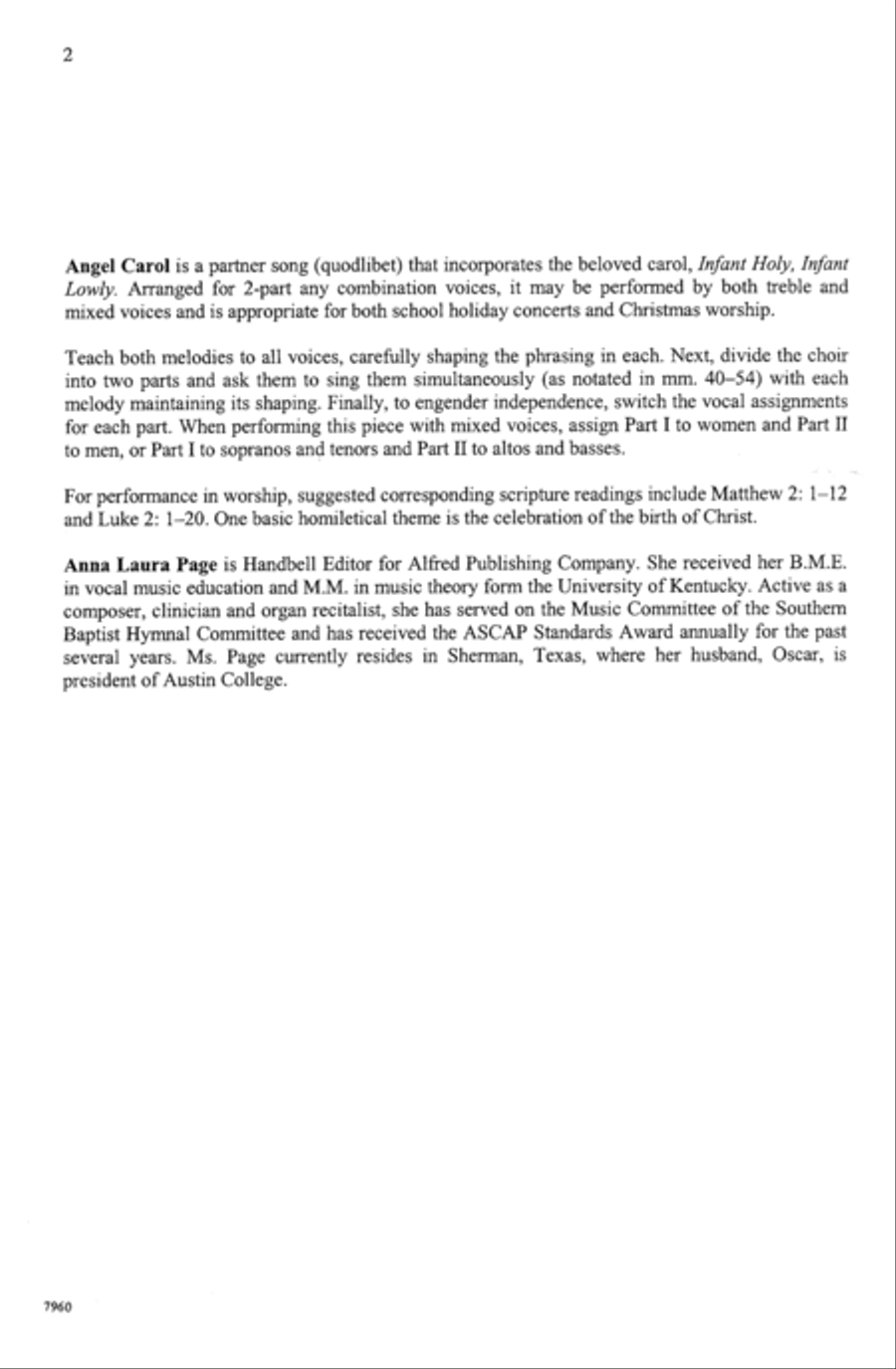 Angel Carol Angel Carol 2-Part scores gallery preview page 2