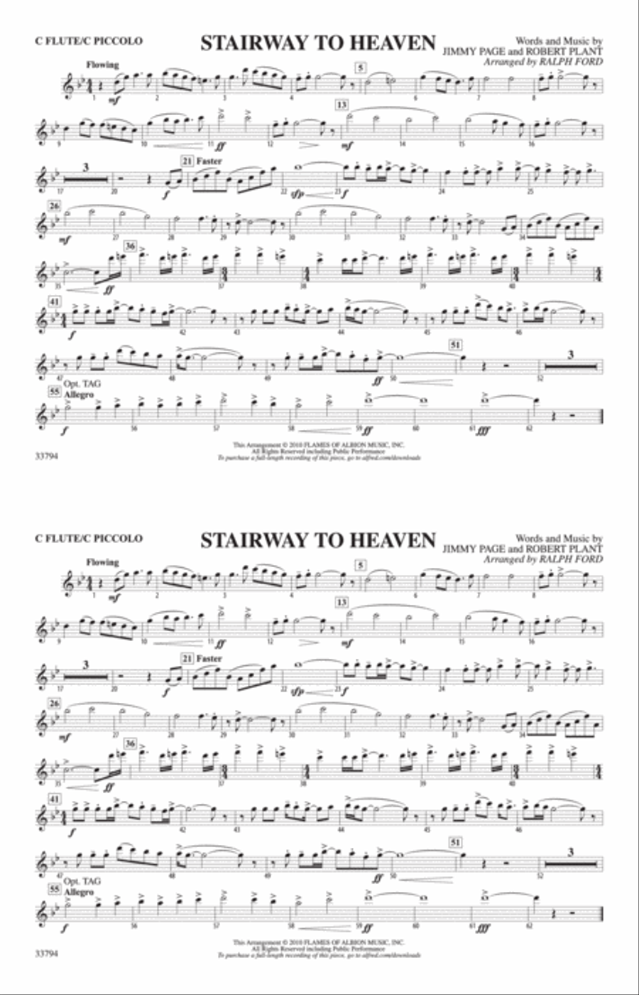 Stairway to Heaven: Flute Marching Band scores gallery preview page 1