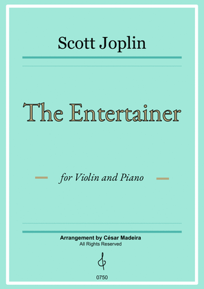 Book cover for The Entertainer by Joplin - Violin and Piano (Full Score)