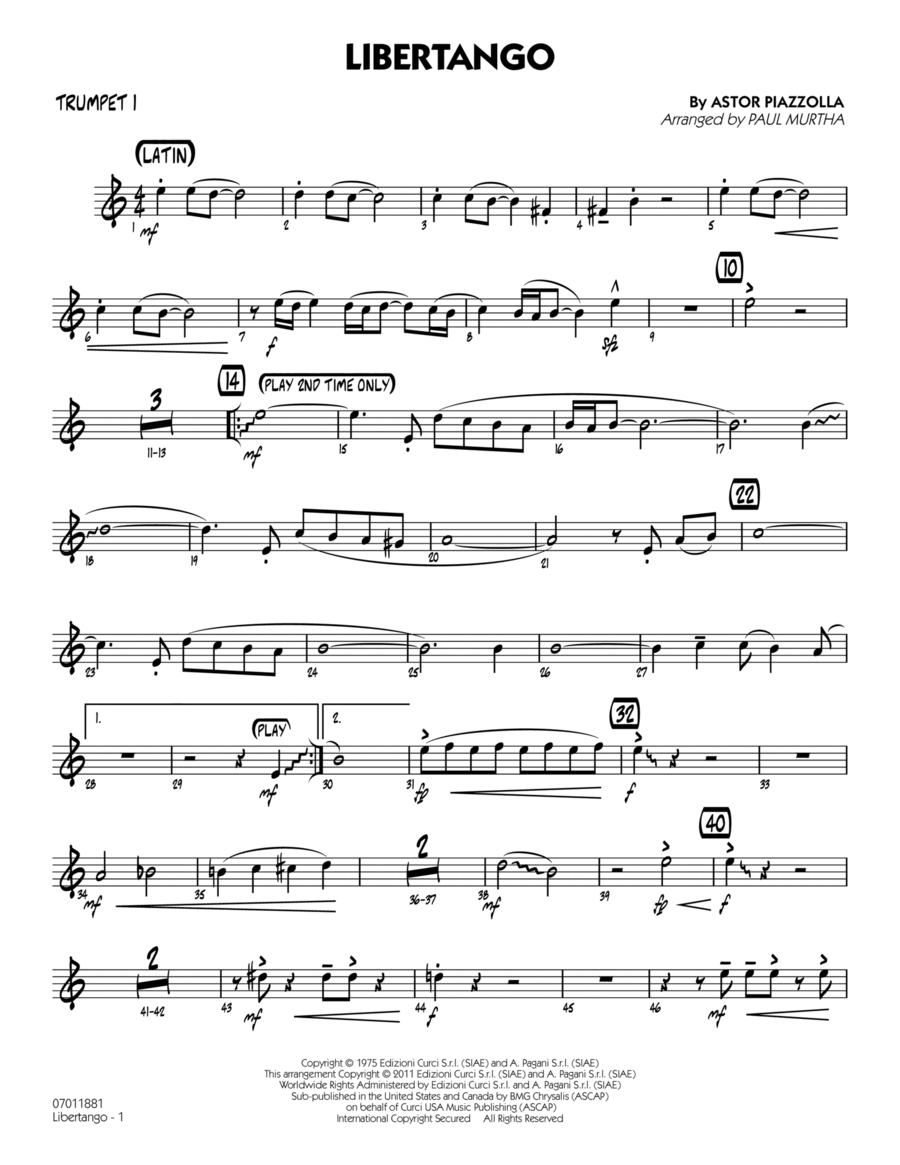 Libertango - Trumpet 1
