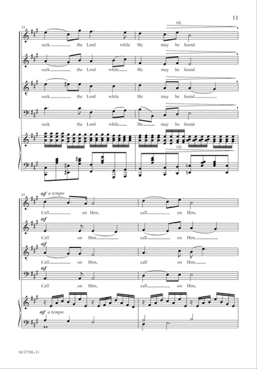 Seek the Lord 4-Part scores gallery preview page 12