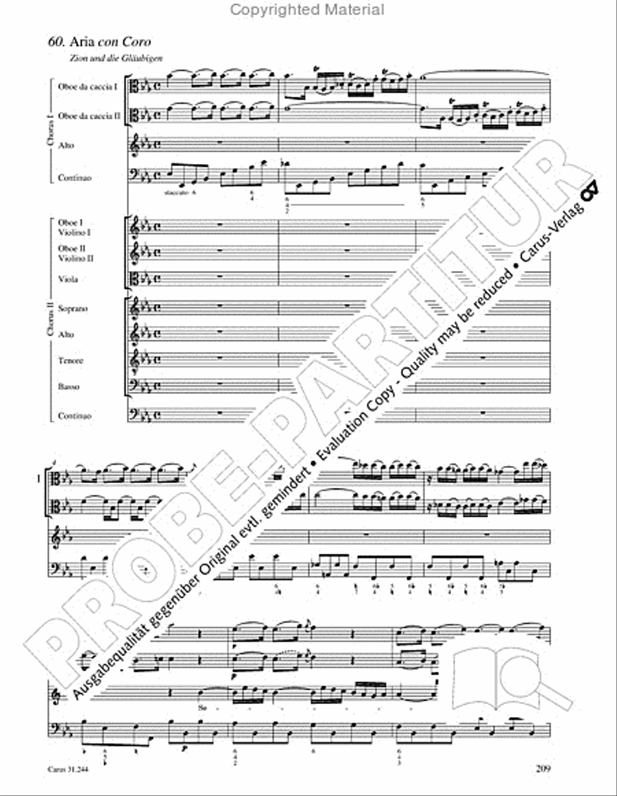 St. Matthew Passion (Matthaus-Passion) 4-Part scores gallery preview page 211
