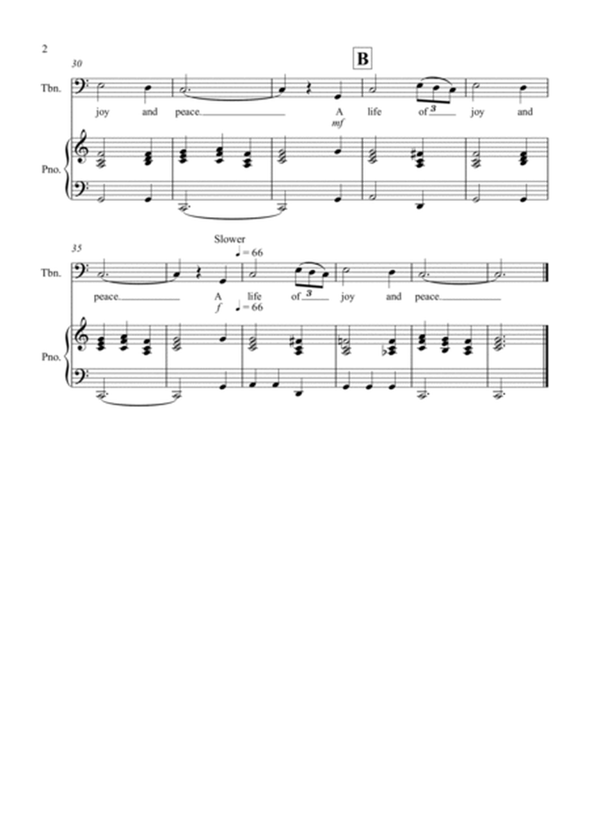 Amazing Grace for Trombone and Piano image number null