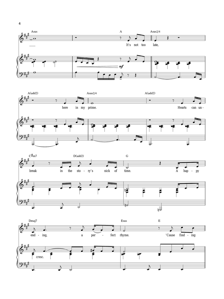 Finding Wonderland Piano, Vocal scores gallery preview page 4