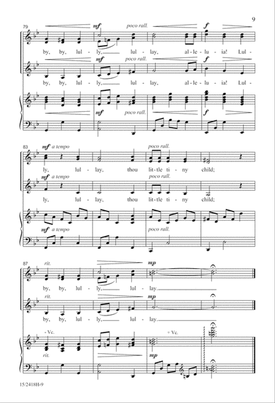 Lullay Alleluia SSA scores gallery preview page 10
