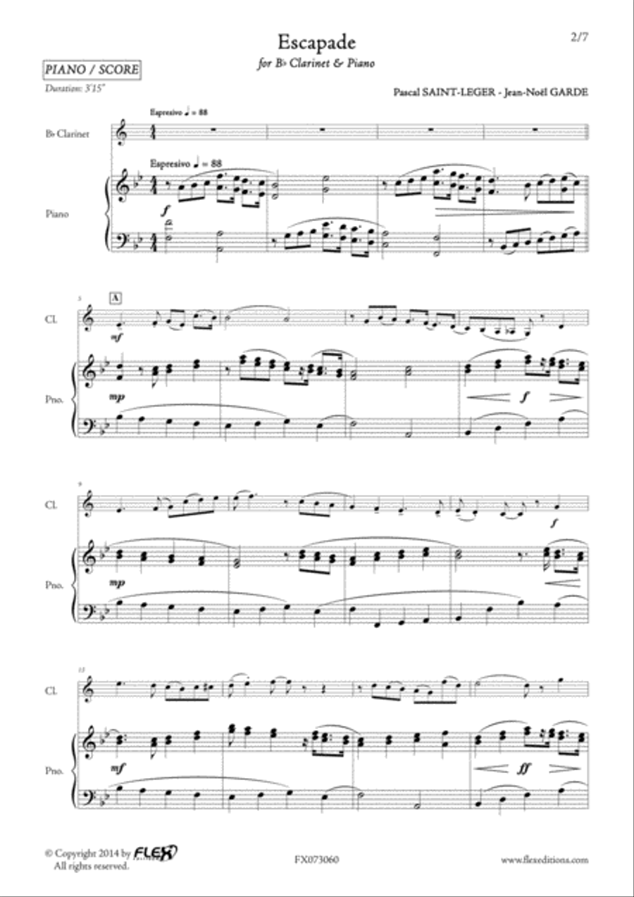 Escapade B-Flat Clarinet scores gallery preview page 2