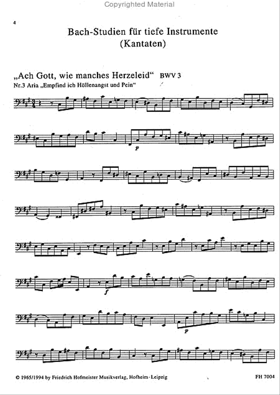 Bach-Studien für tiefe Instrumente (Violoncello, Kontrabass, Fagott) Bach-Studien für tiefe Instrumente (Violoncello, Kontrabass, Fagott) Bassoon scores gallery preview page 3