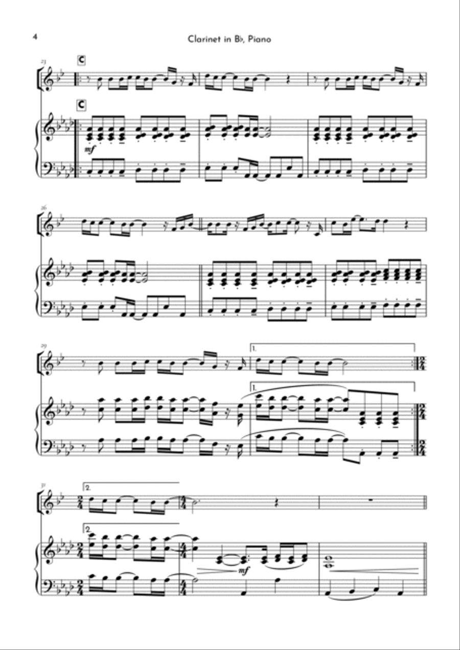 Goodness Of God B-Flat Clarinet scores gallery preview page 4