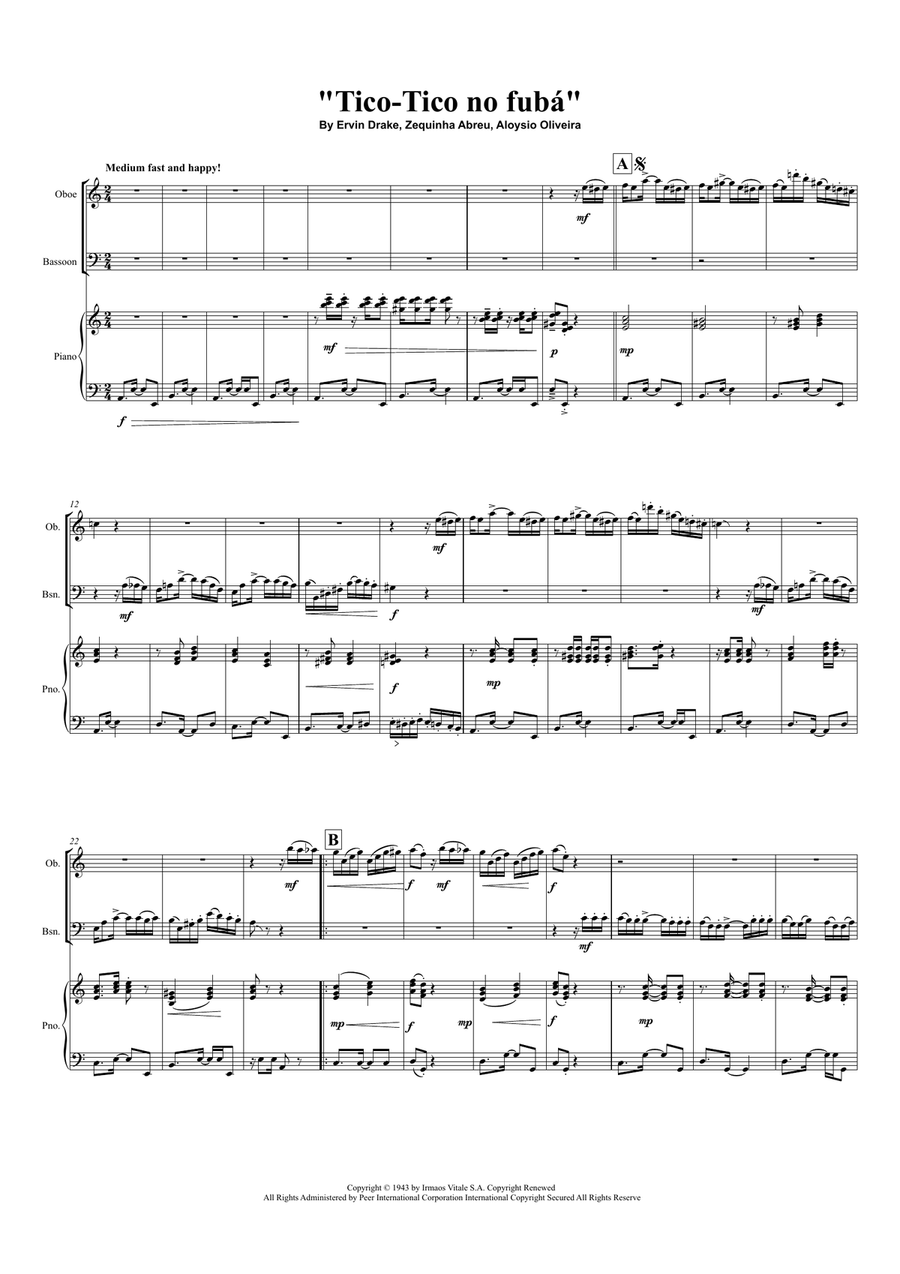 Tico Tico (tico Tico No Fuba) Woodwind Duet scores gallery preview page 2
