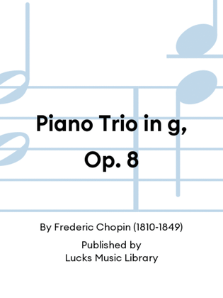 Book cover for Piano Trio in g, Op. 8