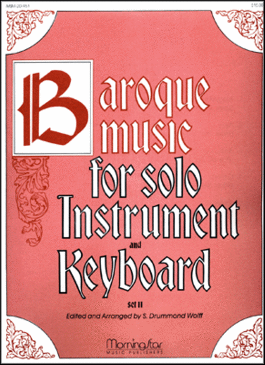 Baroque Music for Solo Instrument & Keyboard, Set, II Easy Piano scores gallery preview page 1