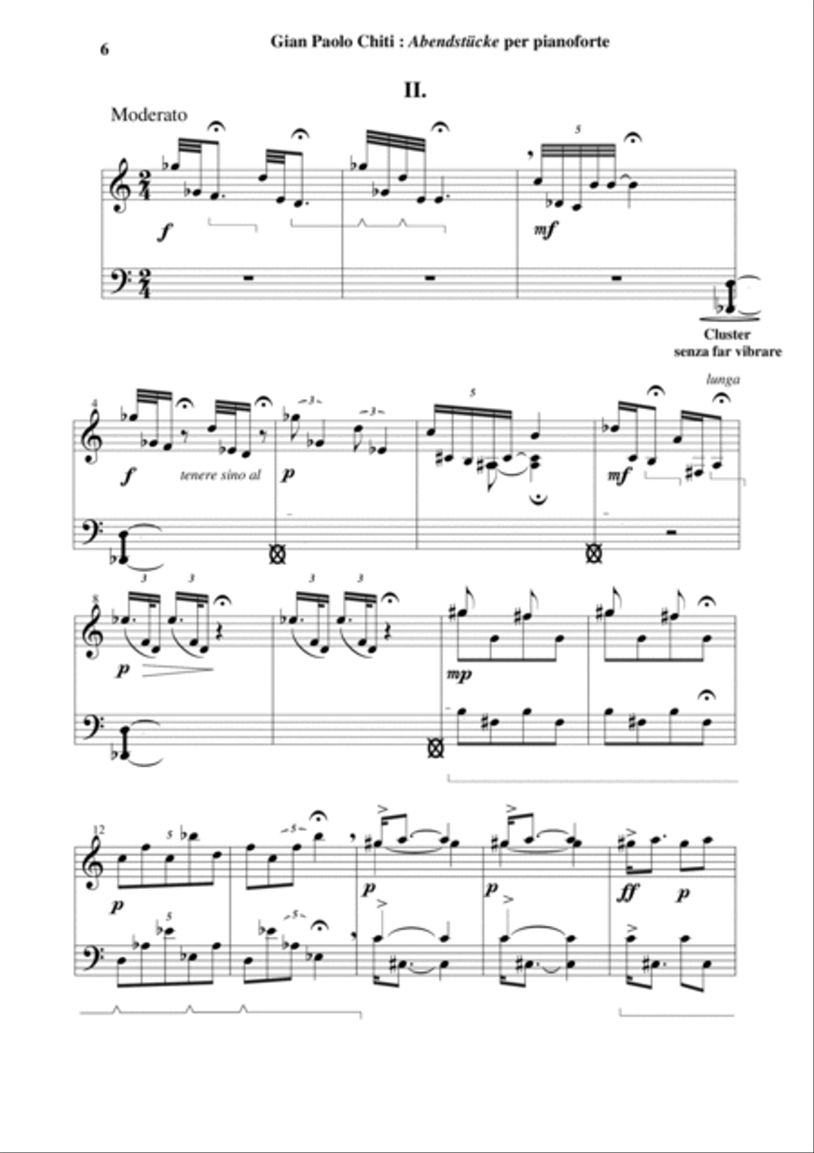 Gian Paolo Chiti: Abendstück for piano solo Piano Solo scores gallery preview page 6