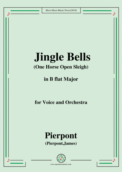 Pierpont-Jingle Bells(The One Horse Open Sleigh),in B flat Major,for Voice&Orchestra image number null