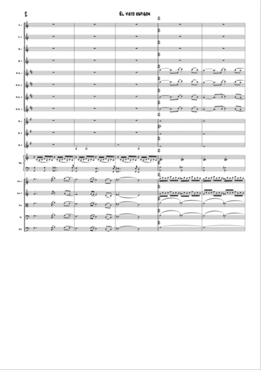 El Viejo Espigon Large Ensemble scores gallery preview page 2