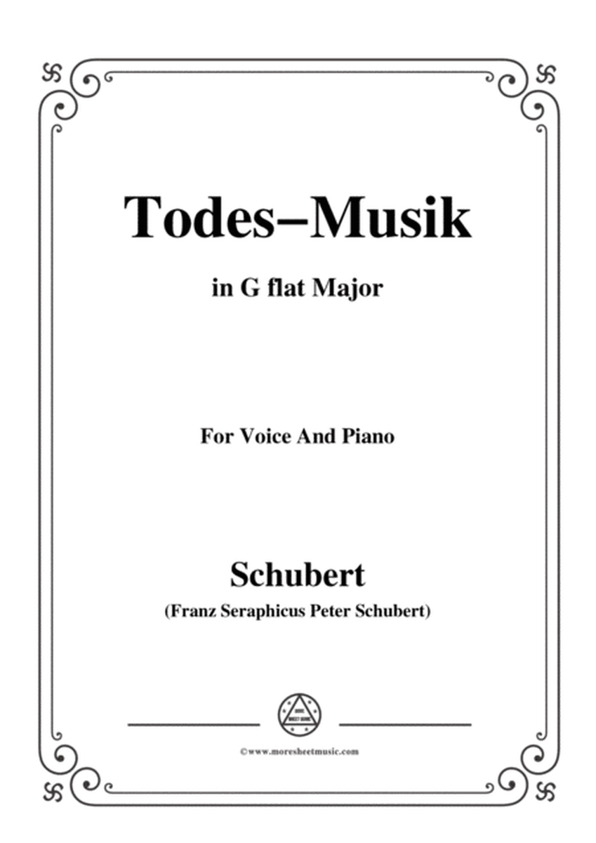 Schubert-Todes-Musik,Op.108 No.2,in G flat Major,for Voice&Piano image number null