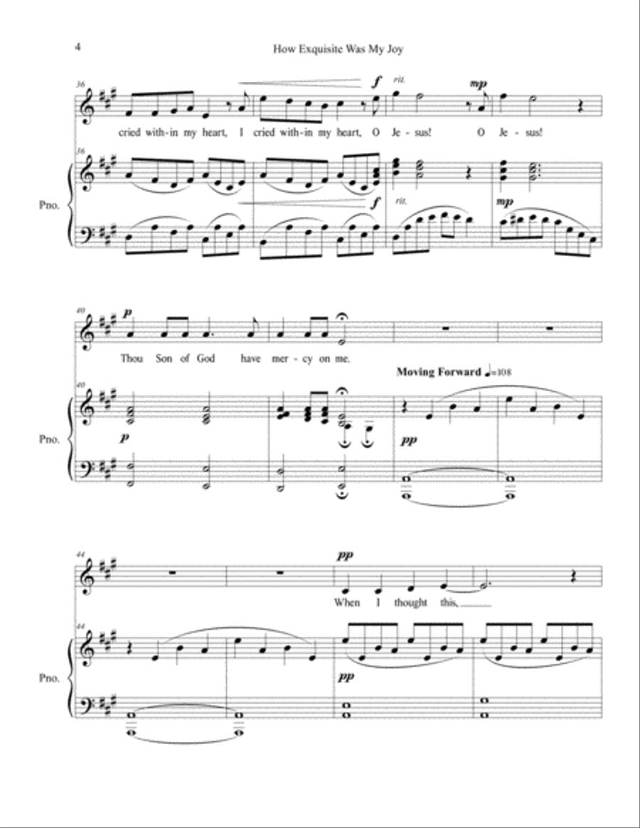 How Exquisite Was My Joy - vocal solo High Voice scores gallery preview page 5