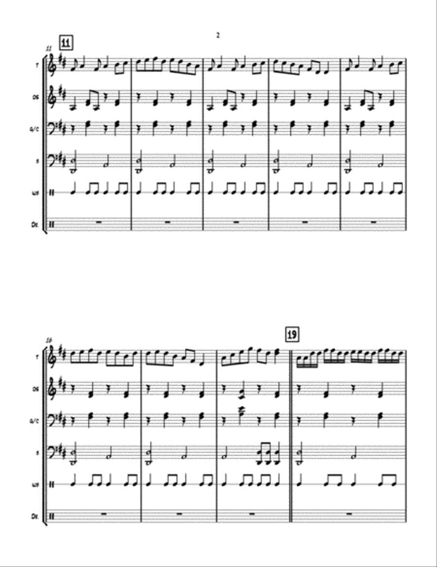 Leather Britches an Appalachian Fiddle tune for Steel Band Steel Drum Band scores gallery preview page 2