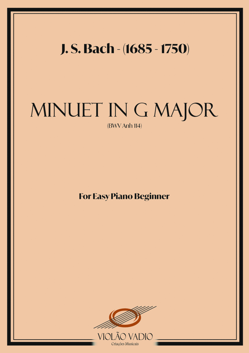 Minuet in G Major (BWV 114) - (J. S. Bach) - For Easy Piano Beginner arrangement image number null