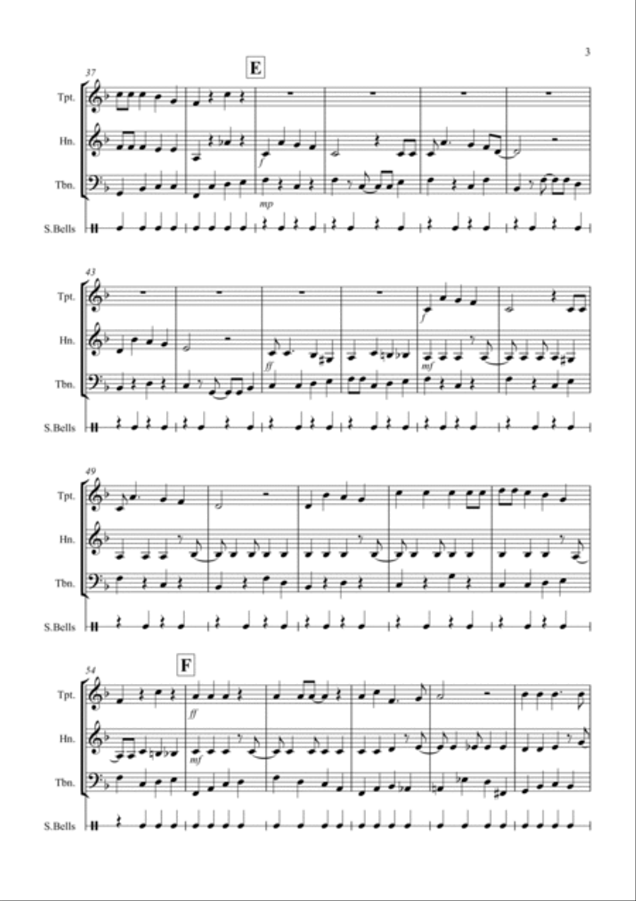 Jingle Bells (jazzy style!) for Brass Trio Jingle Bells (jazzy style!) for Brass Trio Brass Trio scores gallery preview page 3