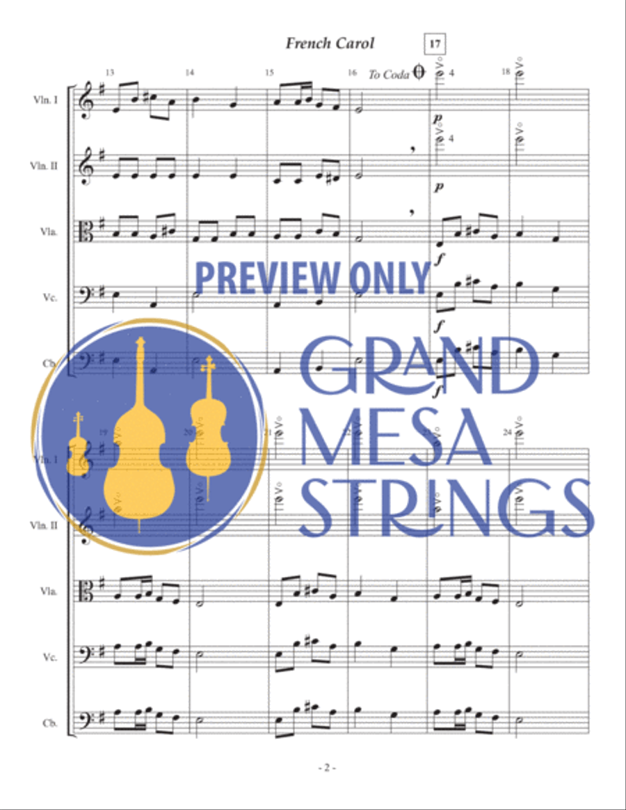French Carol String Orchestra scores gallery preview page 3