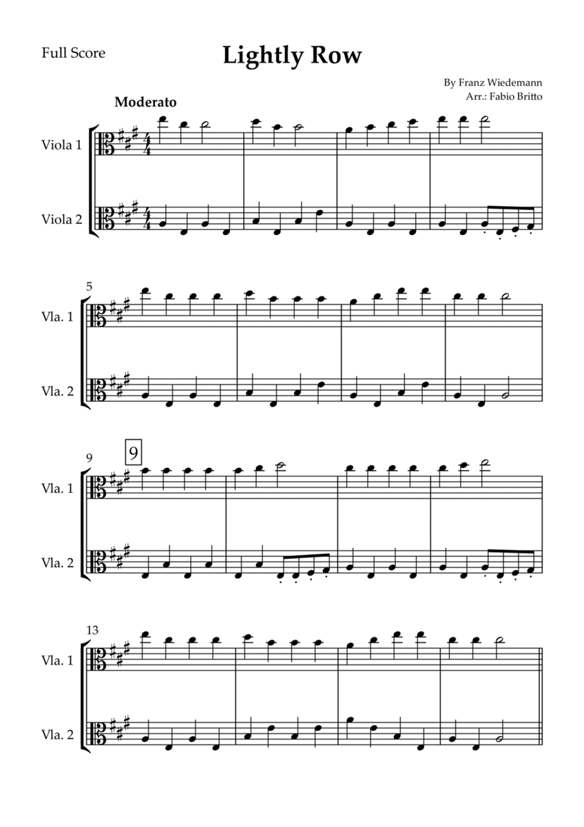 Lightly Row for Viola Duo image number null