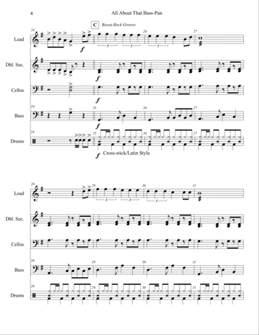 All About That Bass Large Ensemble scores gallery preview page 4