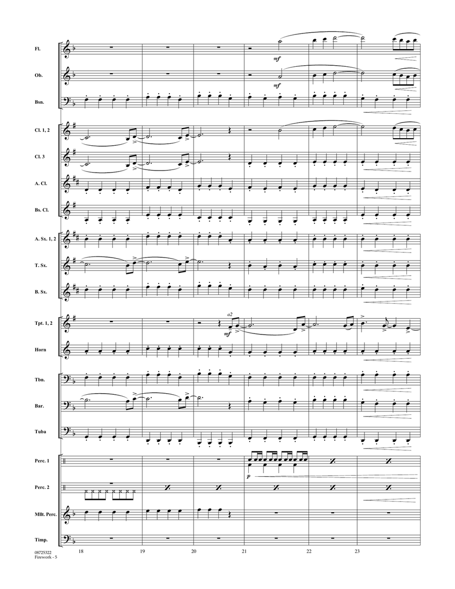 Firework - Conductor Score (Full Score) Concert Band scores gallery preview page 5