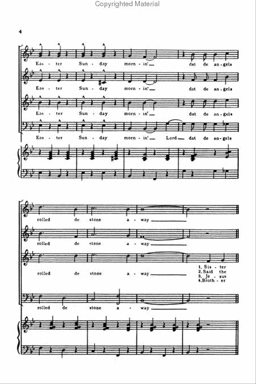 Angels Rolled De Stone Away SSATB scores gallery preview page 3