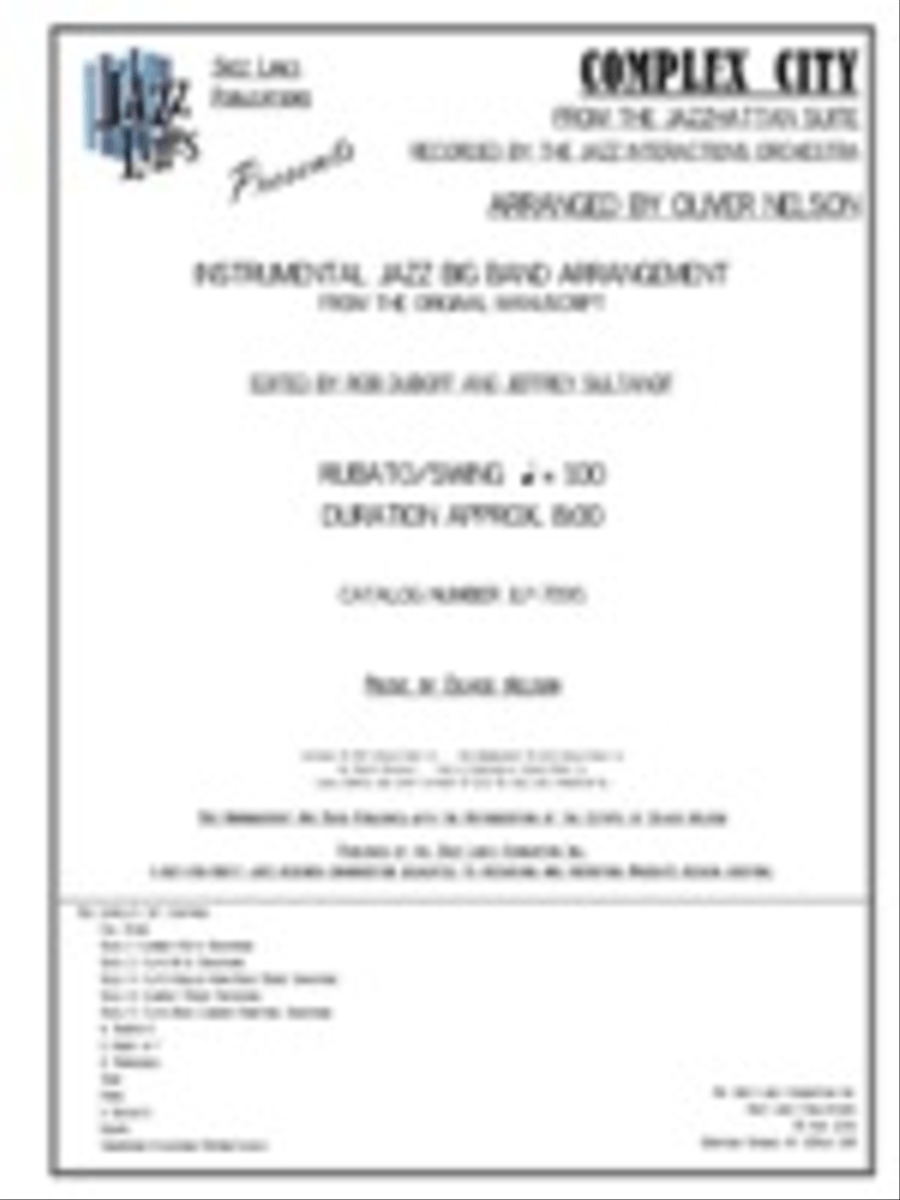 Complex City Big Band scores gallery preview page 1