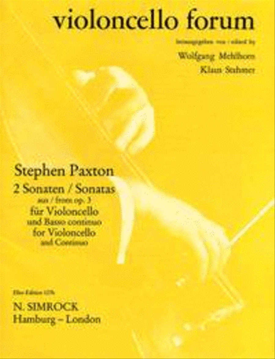 Two Sonatas op. 3 Cello scores gallery preview page 1