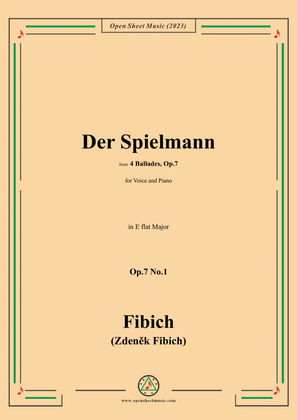 Fibich-Der Spielmann,in E flat Major
