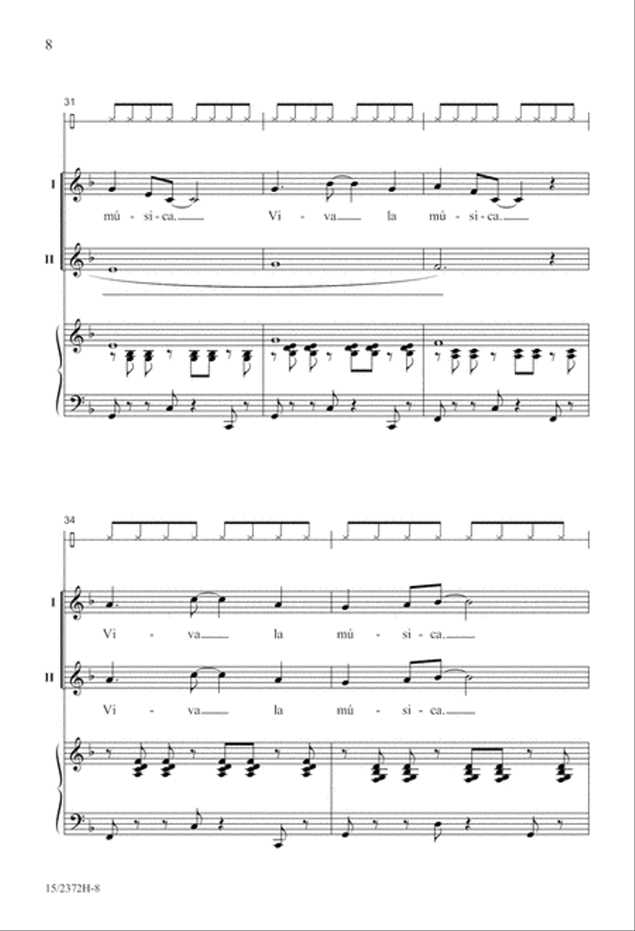 ¡Viva la Música! ¡Viva la Música! 2-Part scores gallery preview page 9