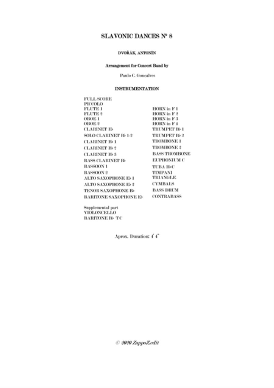 SLAVONIC DANCES Nº 8 Concert Band scores gallery preview page 2