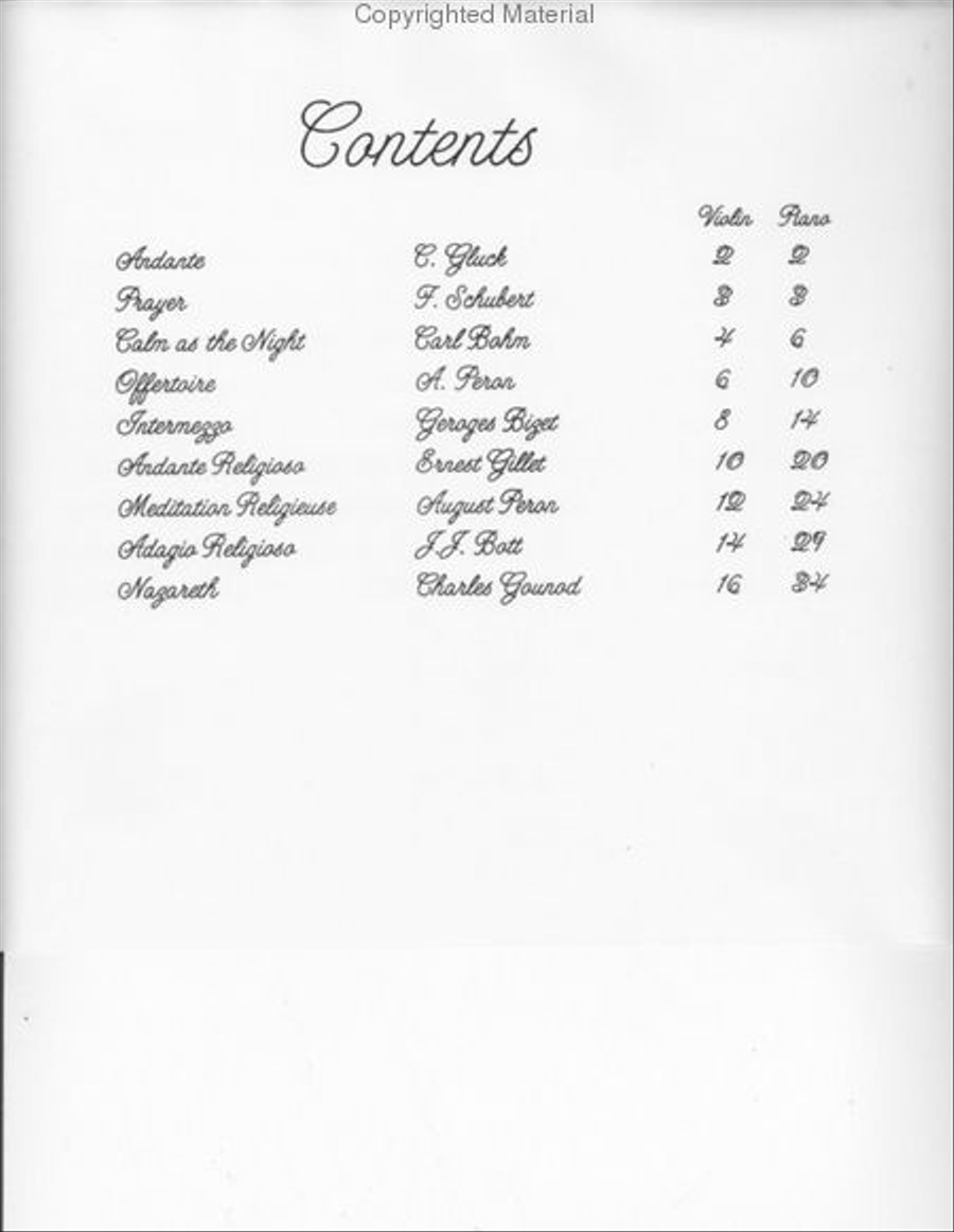 Meditations for Worship - Volume I Violin Solo scores gallery preview page 2