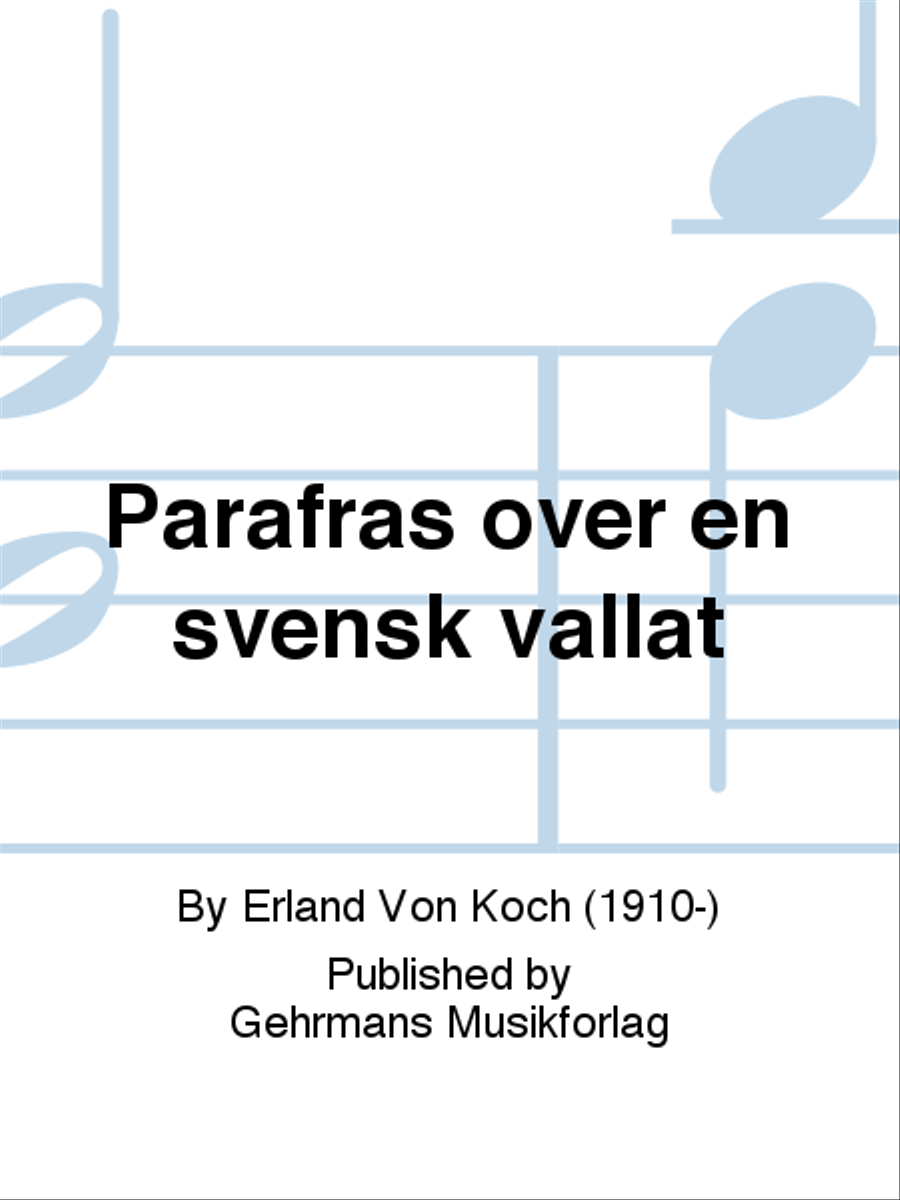 Parafras over en svensk vallat Organ Solo scores gallery preview page 1