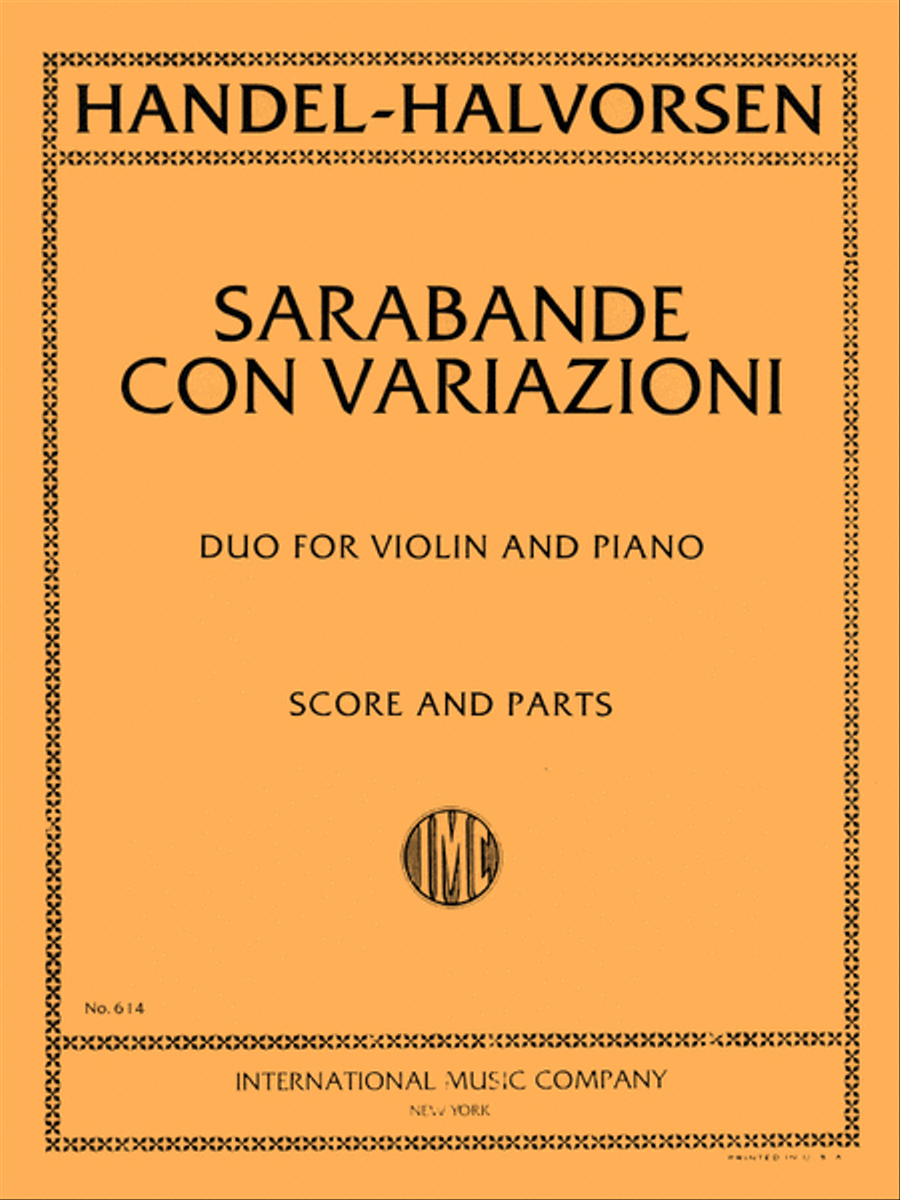 Sarabande Con Variazioni Sarabande Con Variazioni Viola scores gallery preview page 1