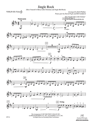 Book cover for Jingle Rock: 3rd Violin (Viola [TC])