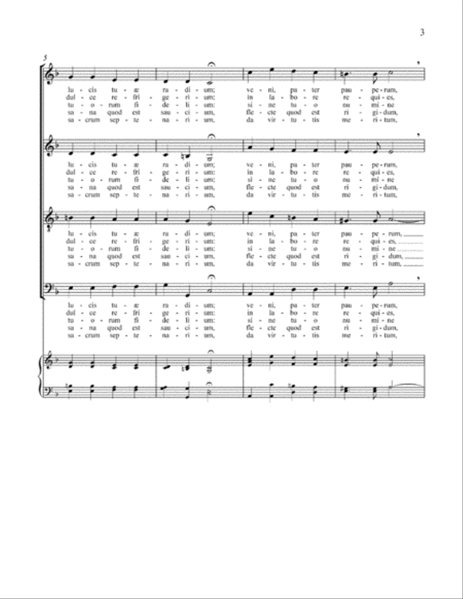 Hymnus ad Sanctum Spiritum 4-Part scores gallery preview page 3