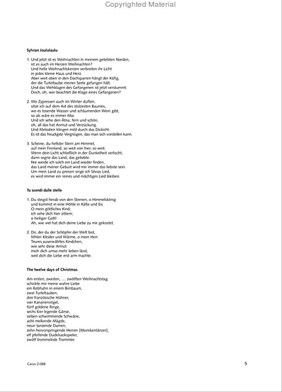 Calmus Christmas Carols Choir scores gallery preview page 6