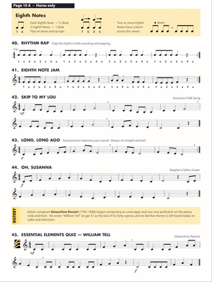 Essential Elements for Band – F Horn Book 1 with EEi Concert Band Methods scores gallery preview page 4