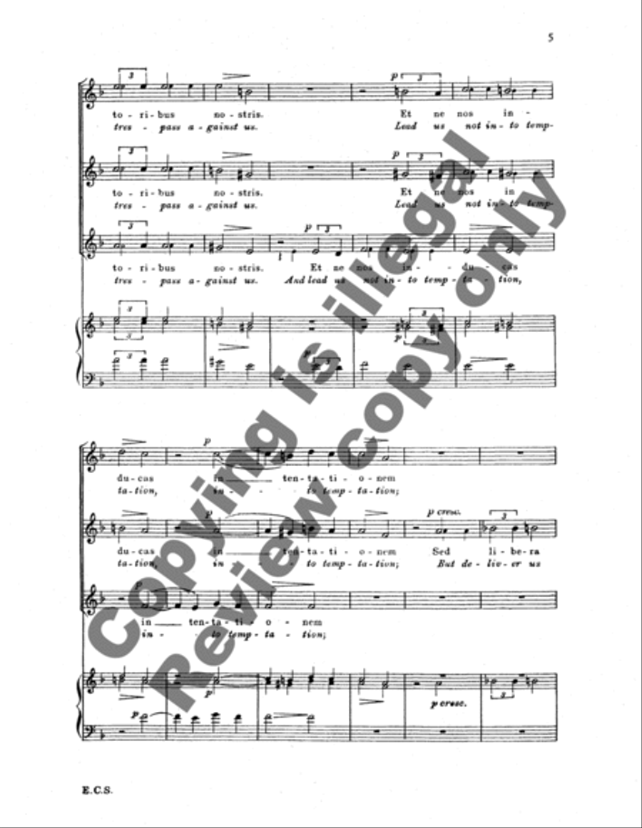 Pater Noster (The Lord's Prayer) SSAA scores gallery preview page 9