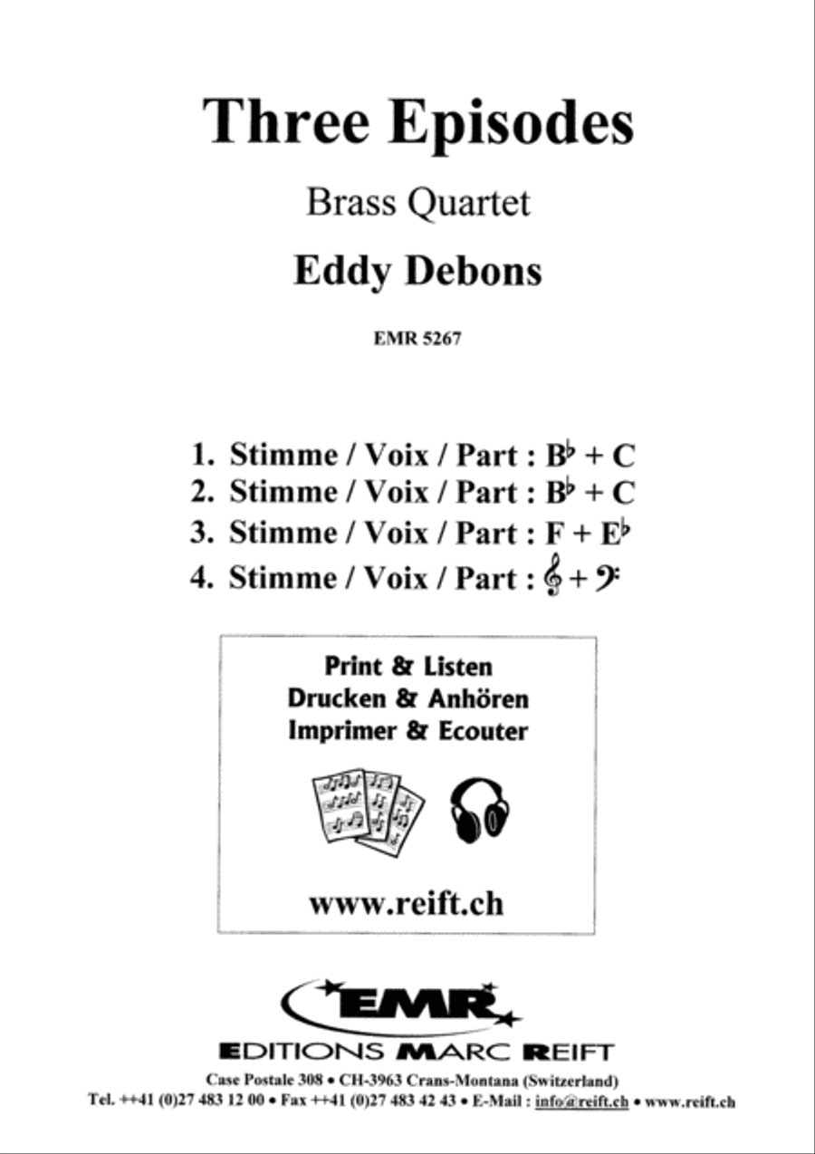 Three Episodes Brass Quartet scores gallery preview page 2