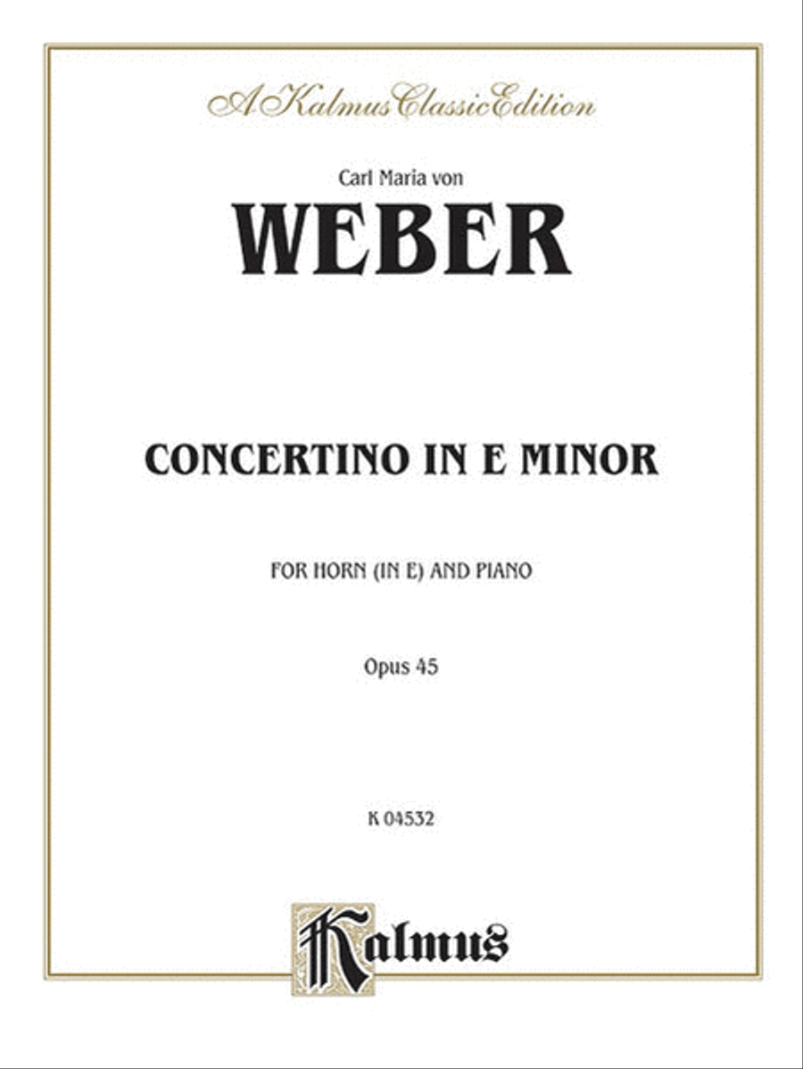 Concertino in E Minor, Op. 45 (Orch.) Small Ensemble scores gallery preview page 1