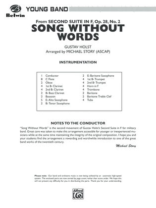 Song Without Words: Score