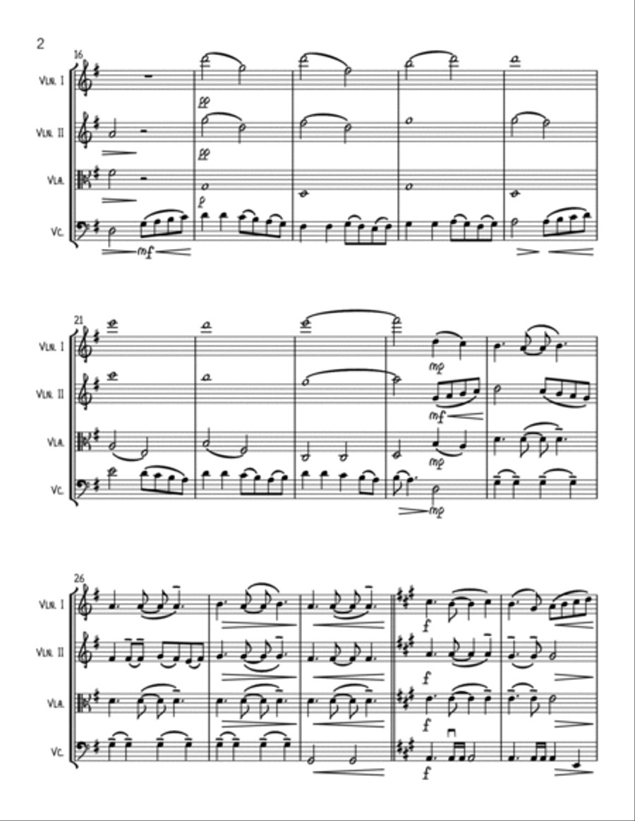 A Groovy Kind Of Love String Quartet scores gallery preview page 2
