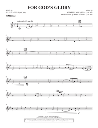 For God's Glory - Violin 2
