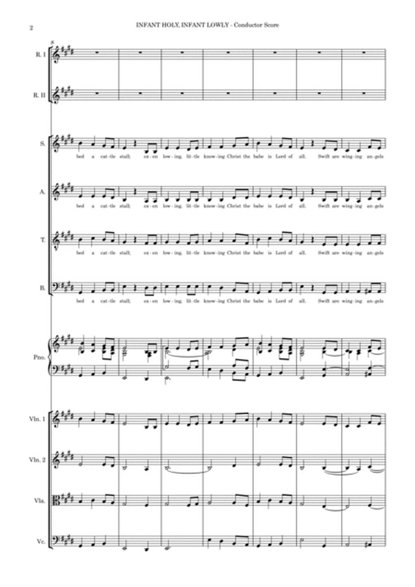Infant Holy, Infant Lowly – SATB, Str. 4tet & Piano with flexible wind (in Concert E) image number null